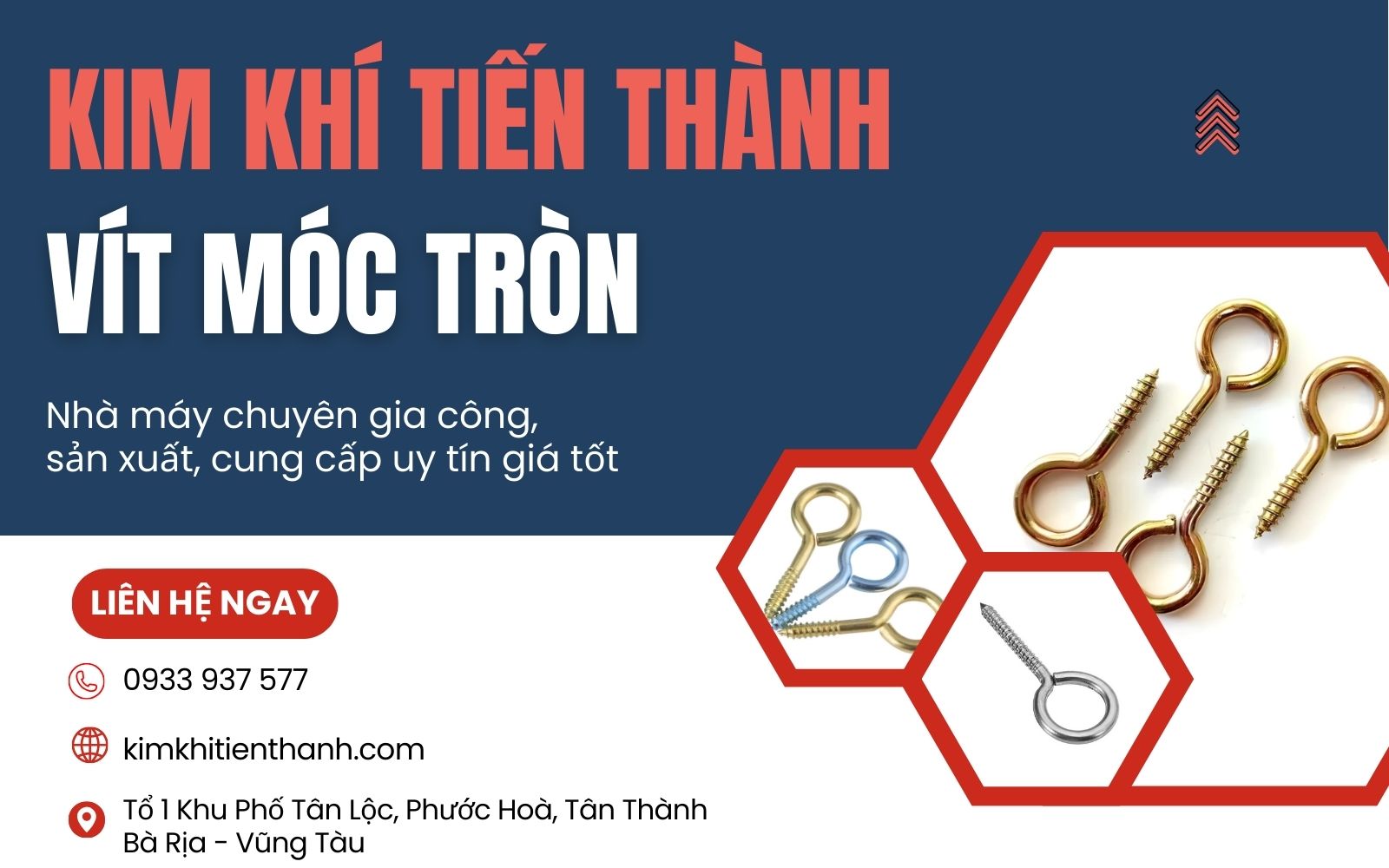 Kim Khí Tiến Thành - Xưởng gia công vít móc tròn chất lượng cao