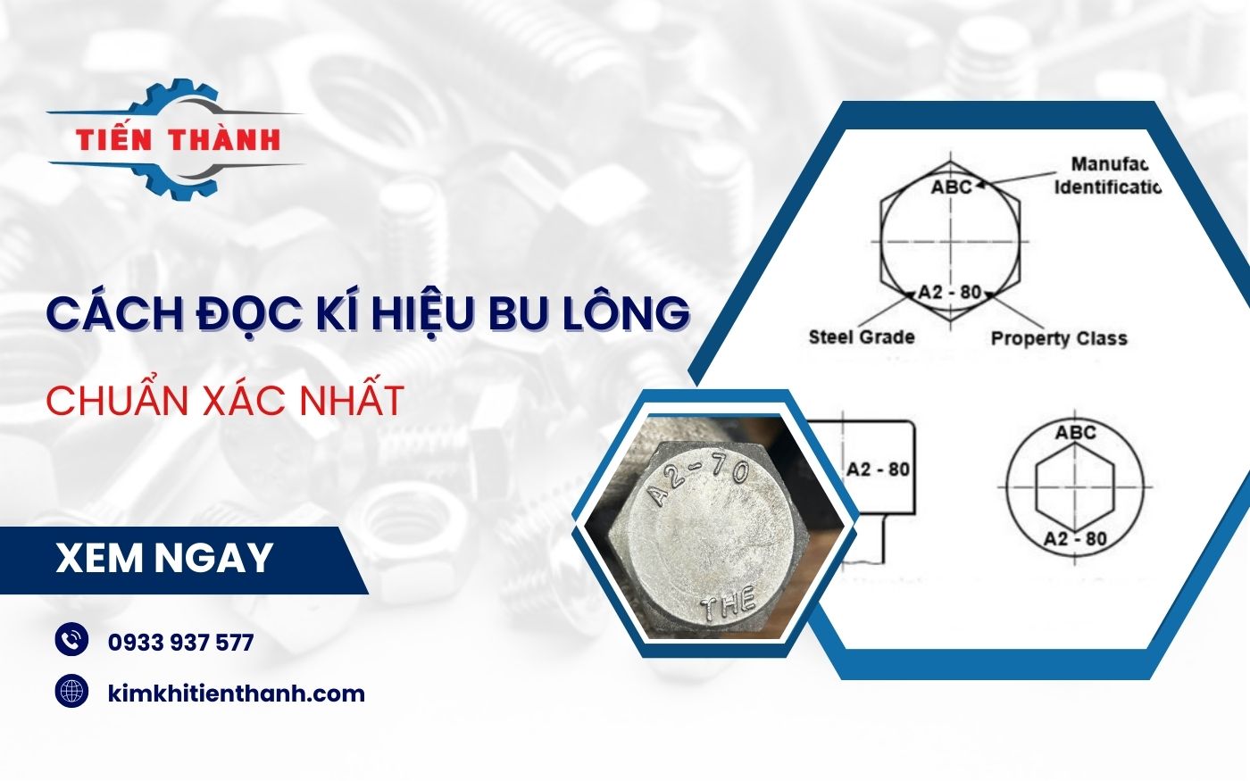 Cách đọc ký hiệu bu lông