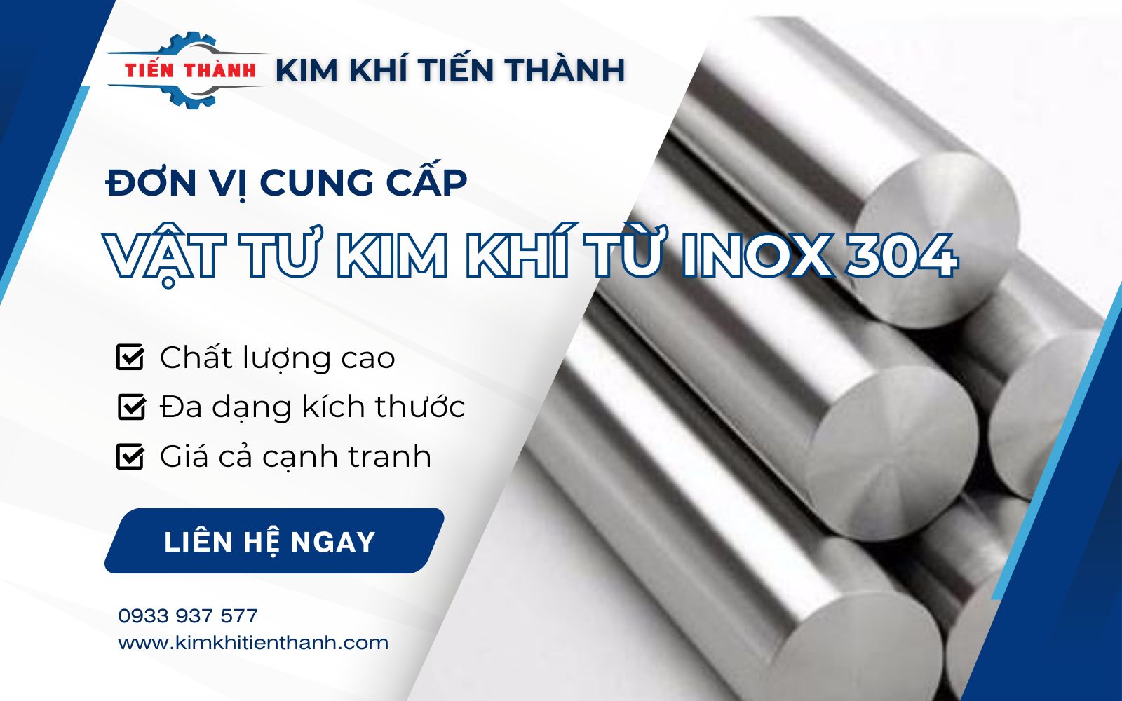 Kim Khí TIến Thành cung cấp các loại vật tư kim khí từ inox 304 chất lượng cao