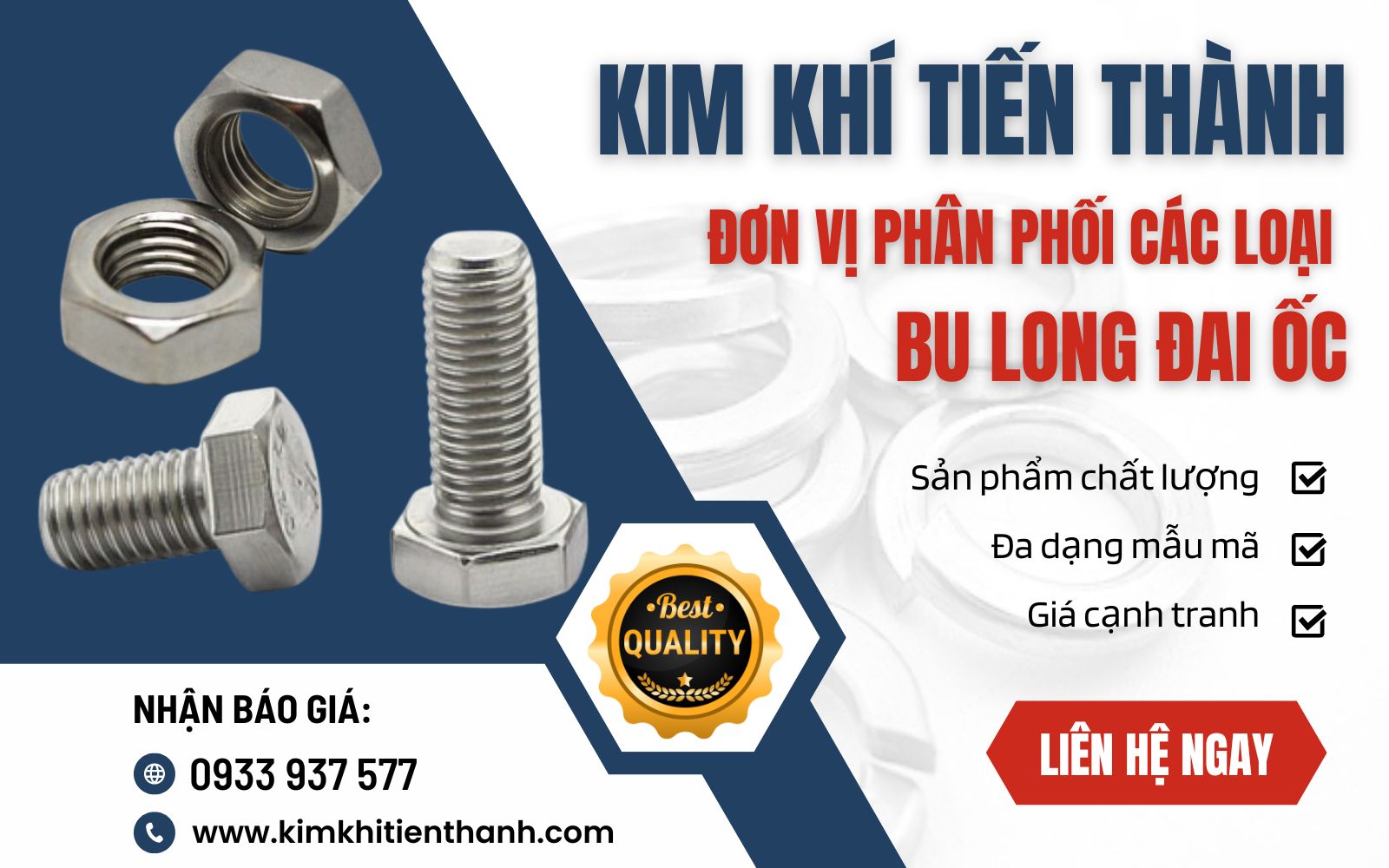 Địa chỉ cung cấp bu lông, đai ốc chất lượng cao, bền bỉ