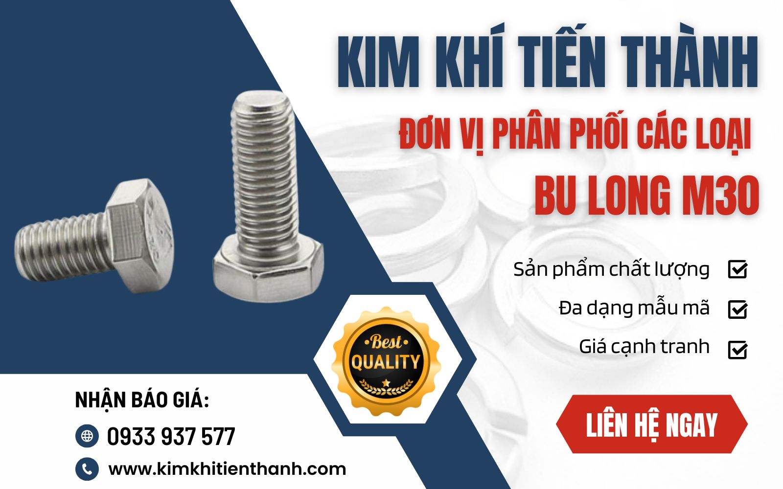 Địa chỉ cung cấp bu lông M30, bulong neo M30 uy tín và chất lượng