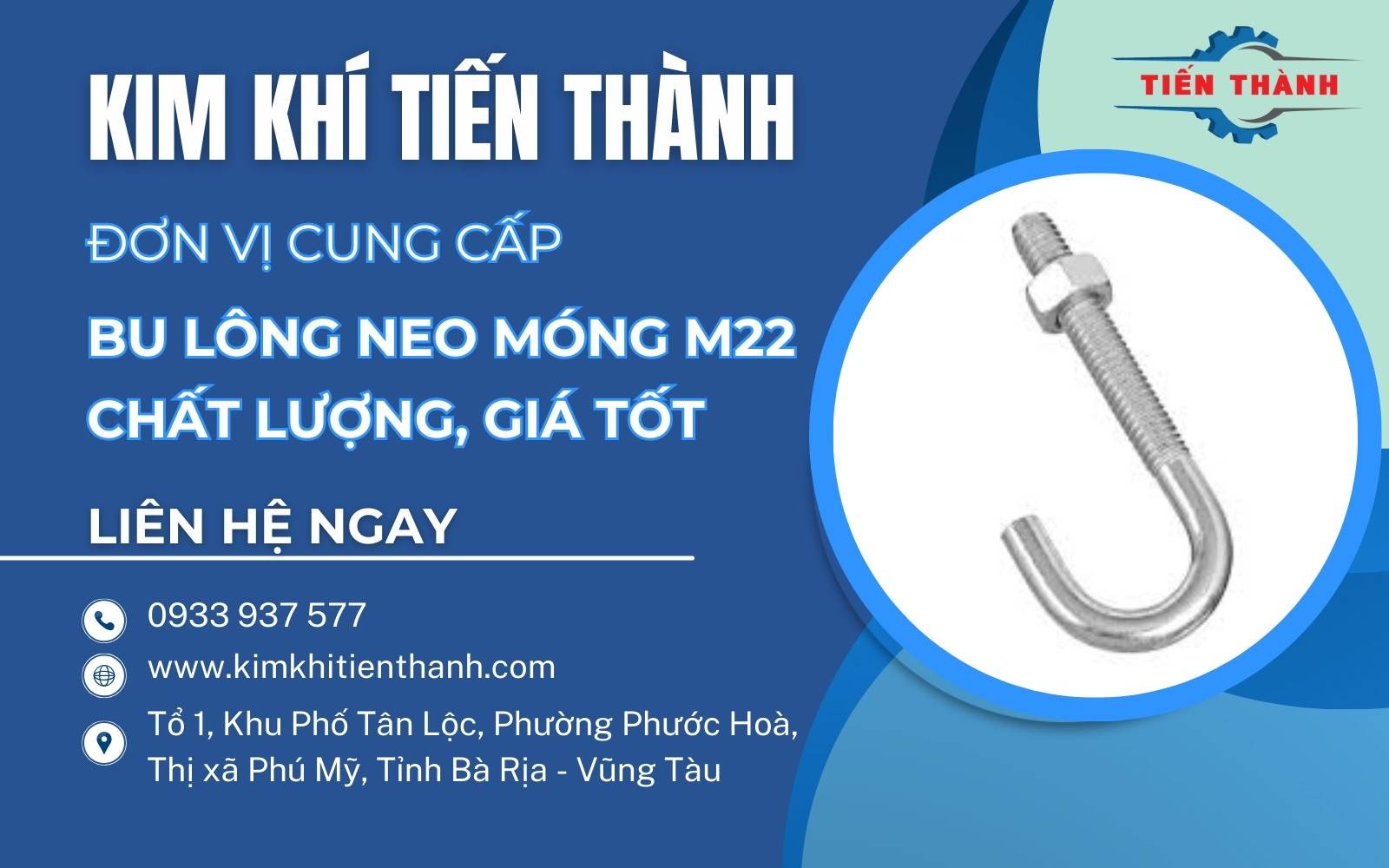 Kim Khí Tiến Thành báo giá bulong M22 chi tiết nhất