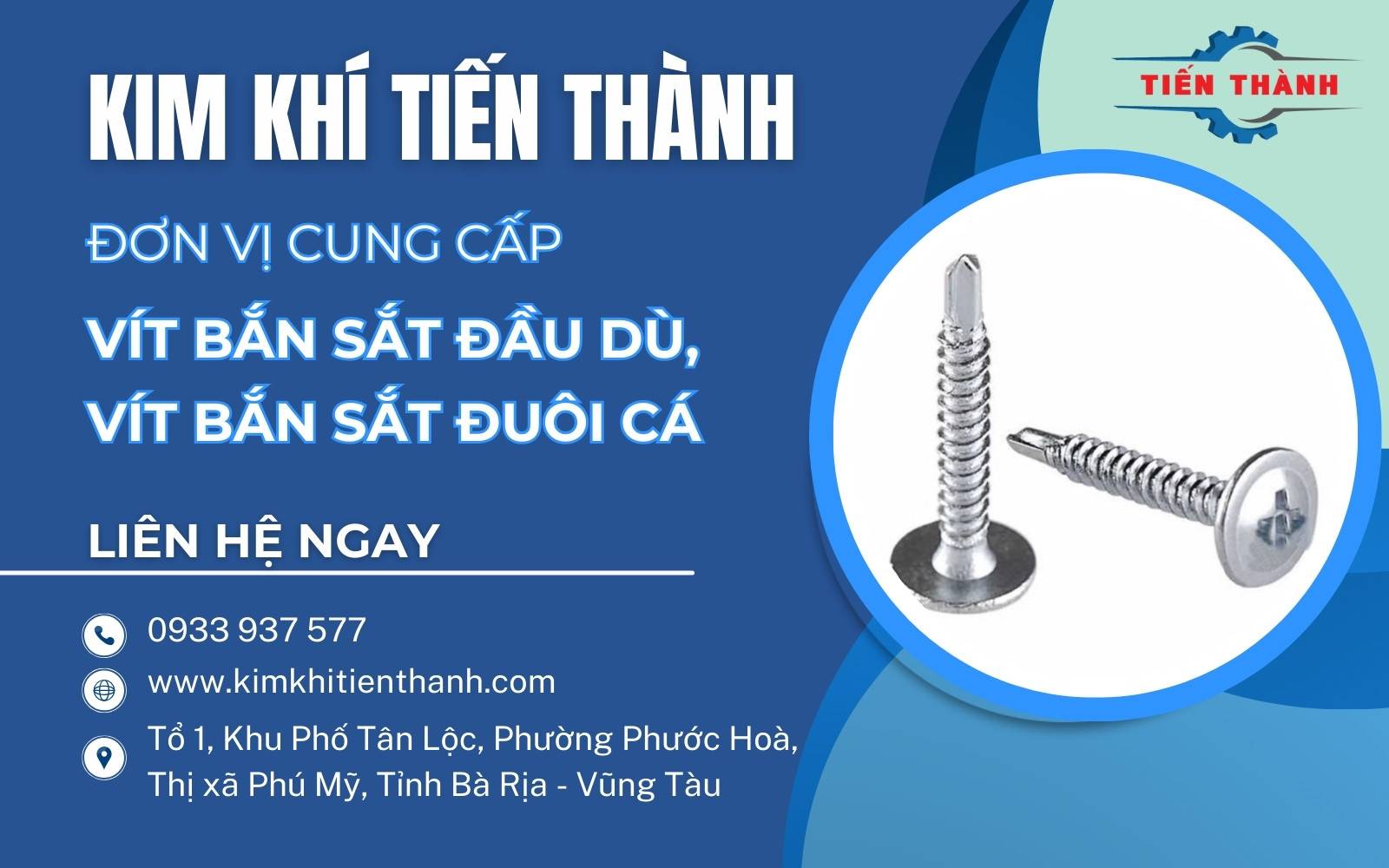 Kim Khí Tiến Thành chuyên cung cấp vít bắn sắt đầu dù, vít bắn sắt đuôi cá chất lượng, giá tốt