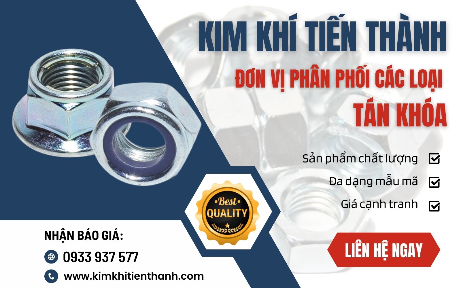 Kim Khí Tiến Thành là đơn vị cung cấp các loại tán khóa uy tín, chất lượng