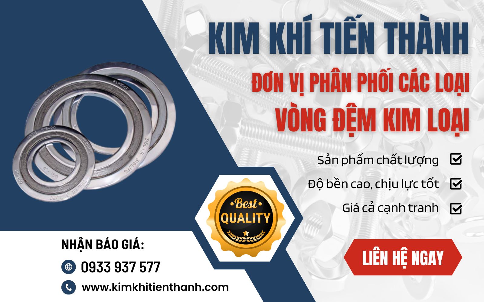 Đơn vị cung cấp vòng đệm kim loại, vòng đệm làm kín chất lượng cao