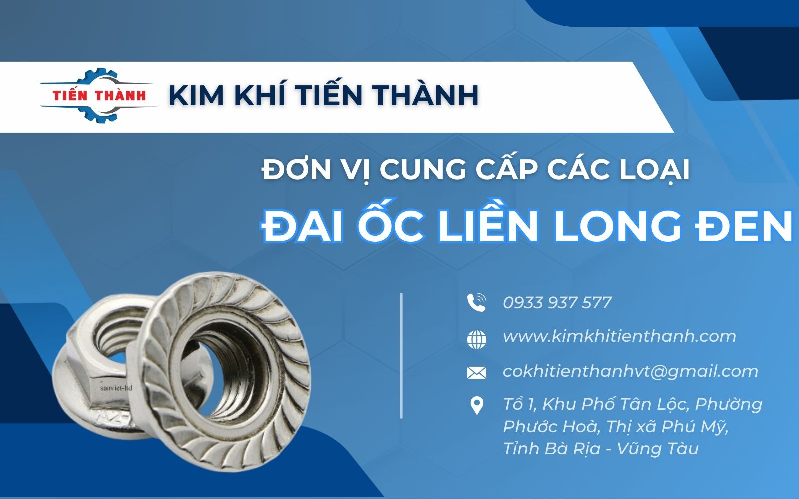 Mua đai ốc ecu liền long đen chất lượng tại Kim Khí Tiến Thành