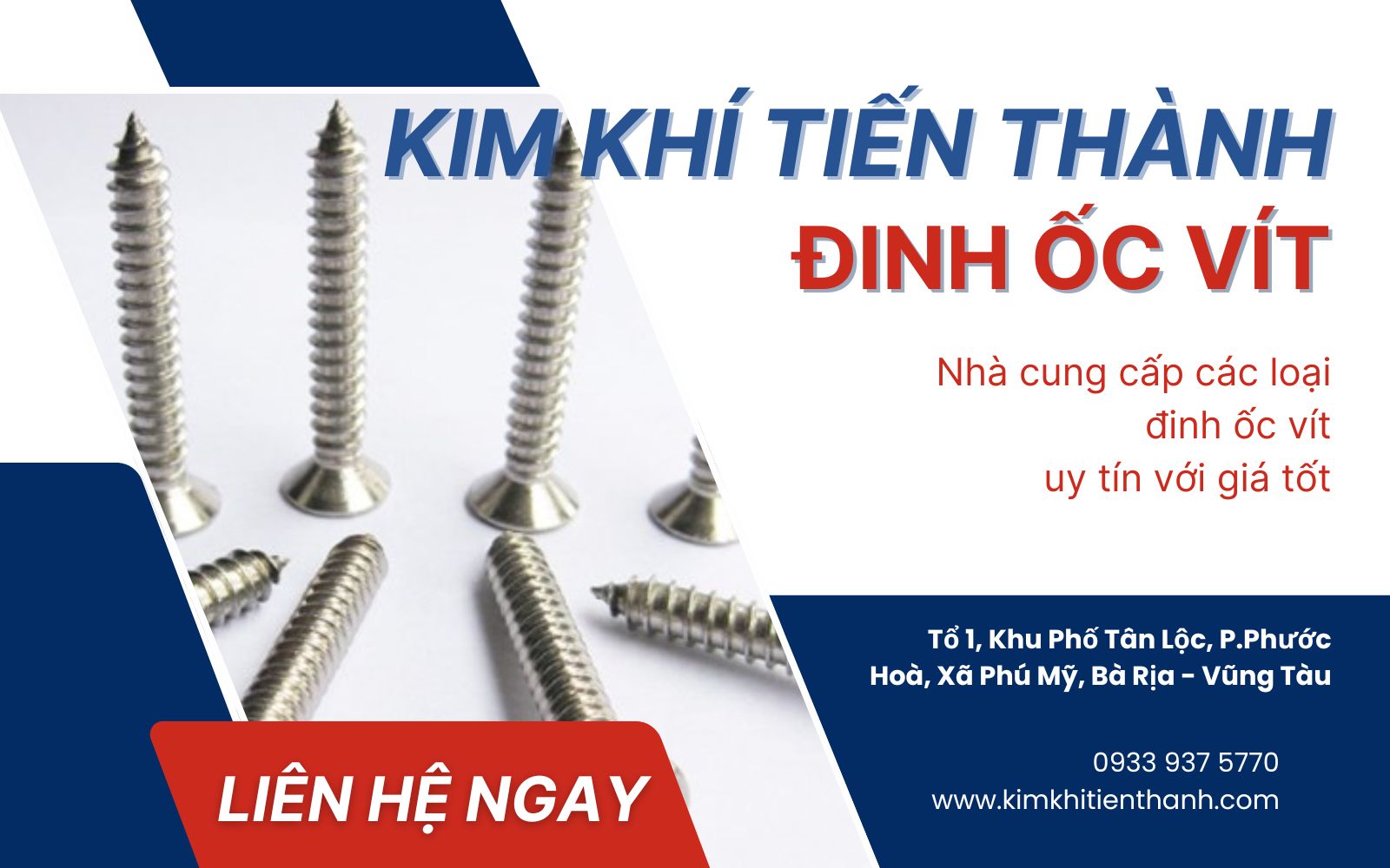 Mua các loại đinh vít giá tốt tại Kim Khí Tiến Thành