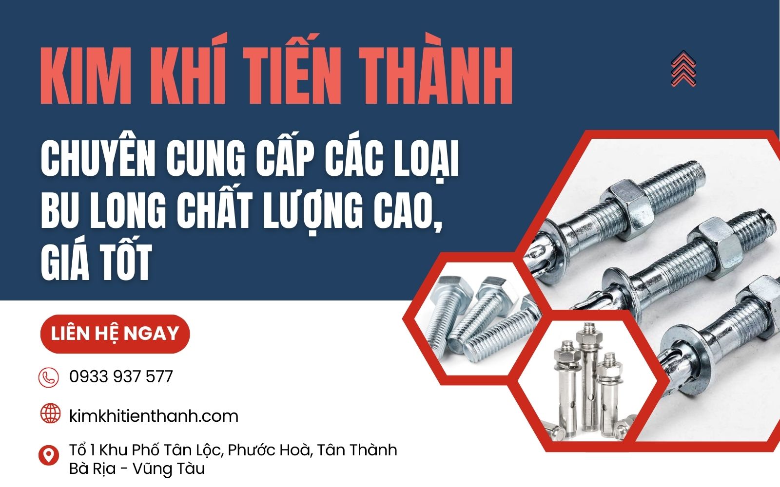 Kim Khí Tiến Thành chuyên phân phối các loại bulong, bulong nở thang máy chất lượng cao