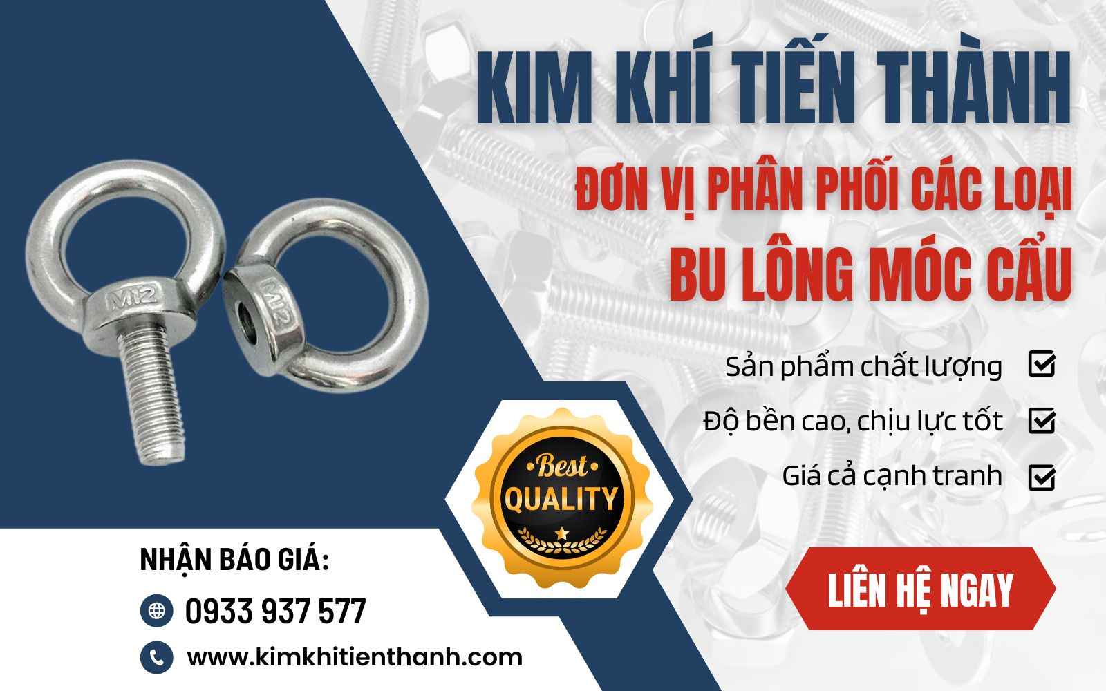 Kim Khí Tiến Thành - Địa chỉ cung cấp bulong móc cẩu chất lượng, giá tốt