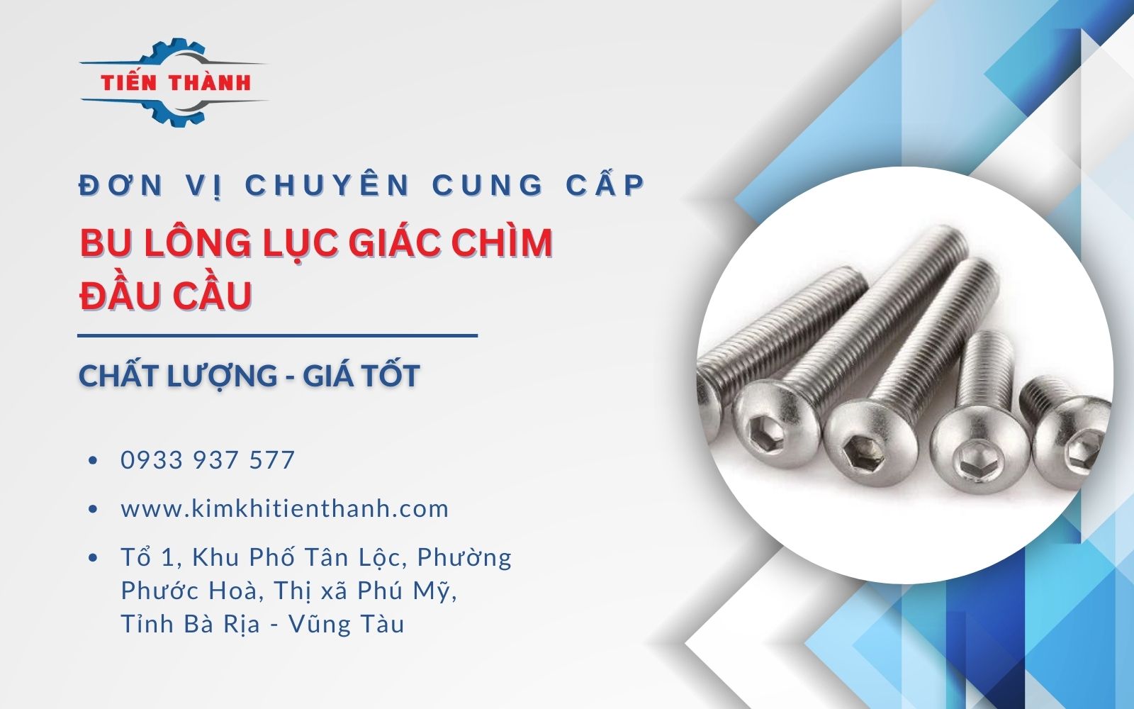 Liên hệ đơn vị cung cấp bu lông lục giác kim khí giá tốt