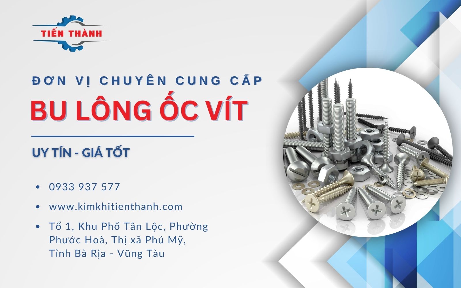 Kim Khí Tiến Thành cửa hàng cung cấp bulong oc vit giá tốt