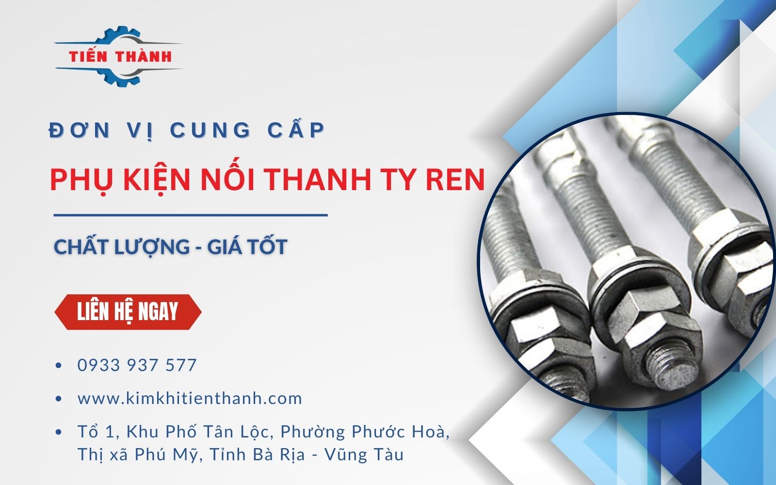 Mua phụ kiện nối thanh ty ren chất lượng, giá tốt tại Kim Khí Tiến Thành