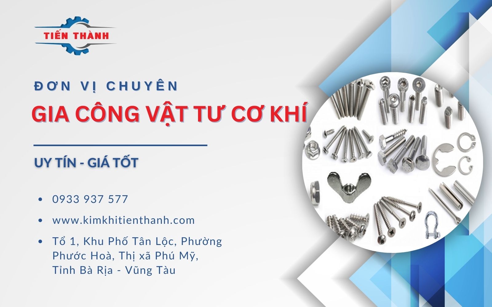 Kim Khí Tiến Thành - Địa chỉ gia công vật tư cơ khí uy tín, chất lượng