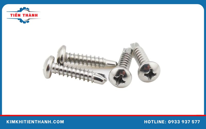 Cấu tạo của vít tự khoan đầu tròn Inox 