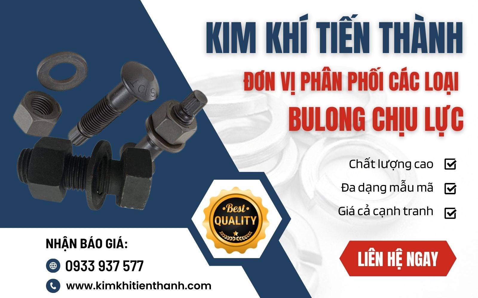 Mua bulong chịu lực chất lượng cao, giá sỉ tại Kim Khí Tiến Thành