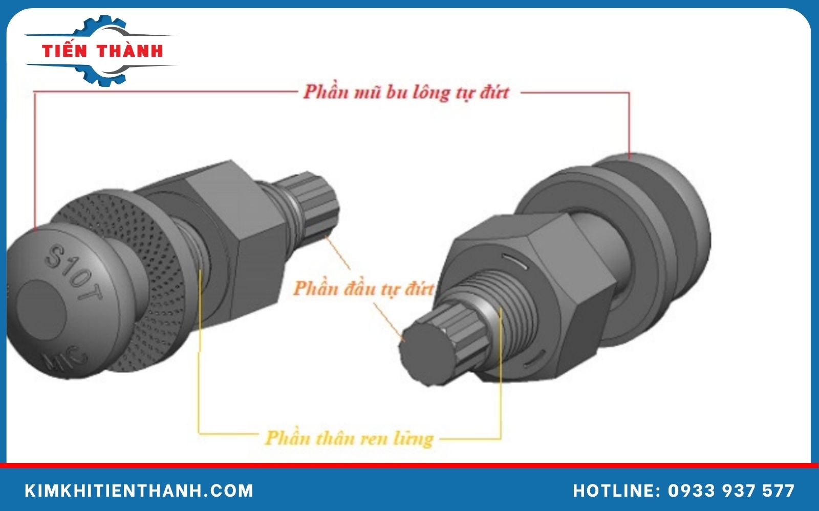 Cấu tạo bu lông tự đứt S10T