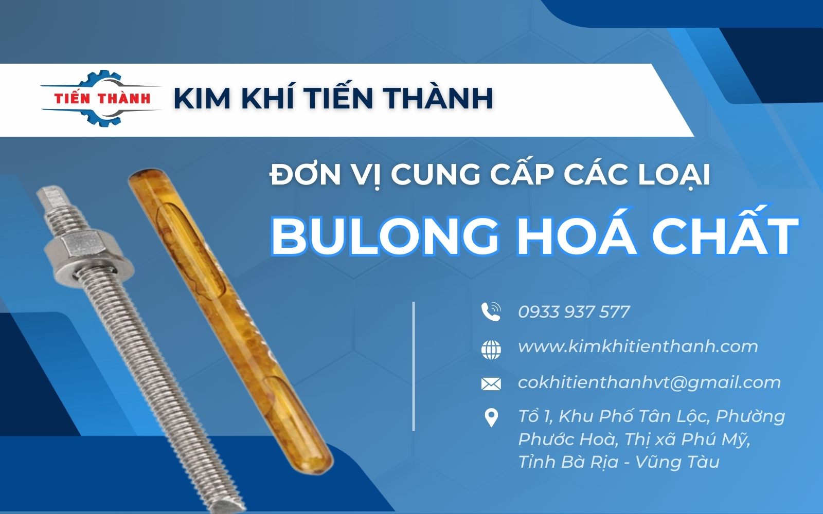 Mua bulong hoá chất chất lượng cao, giá tốt tại Kim Khí Tiến Thành