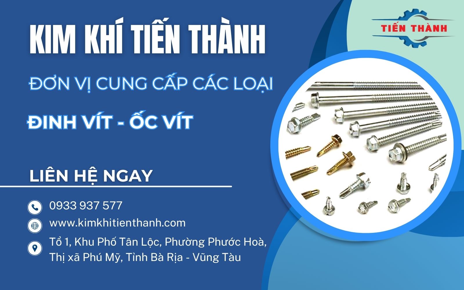 Kim Khí Tiến Thành – cửa hàng bán đinh ốc vít theo yêu cầu