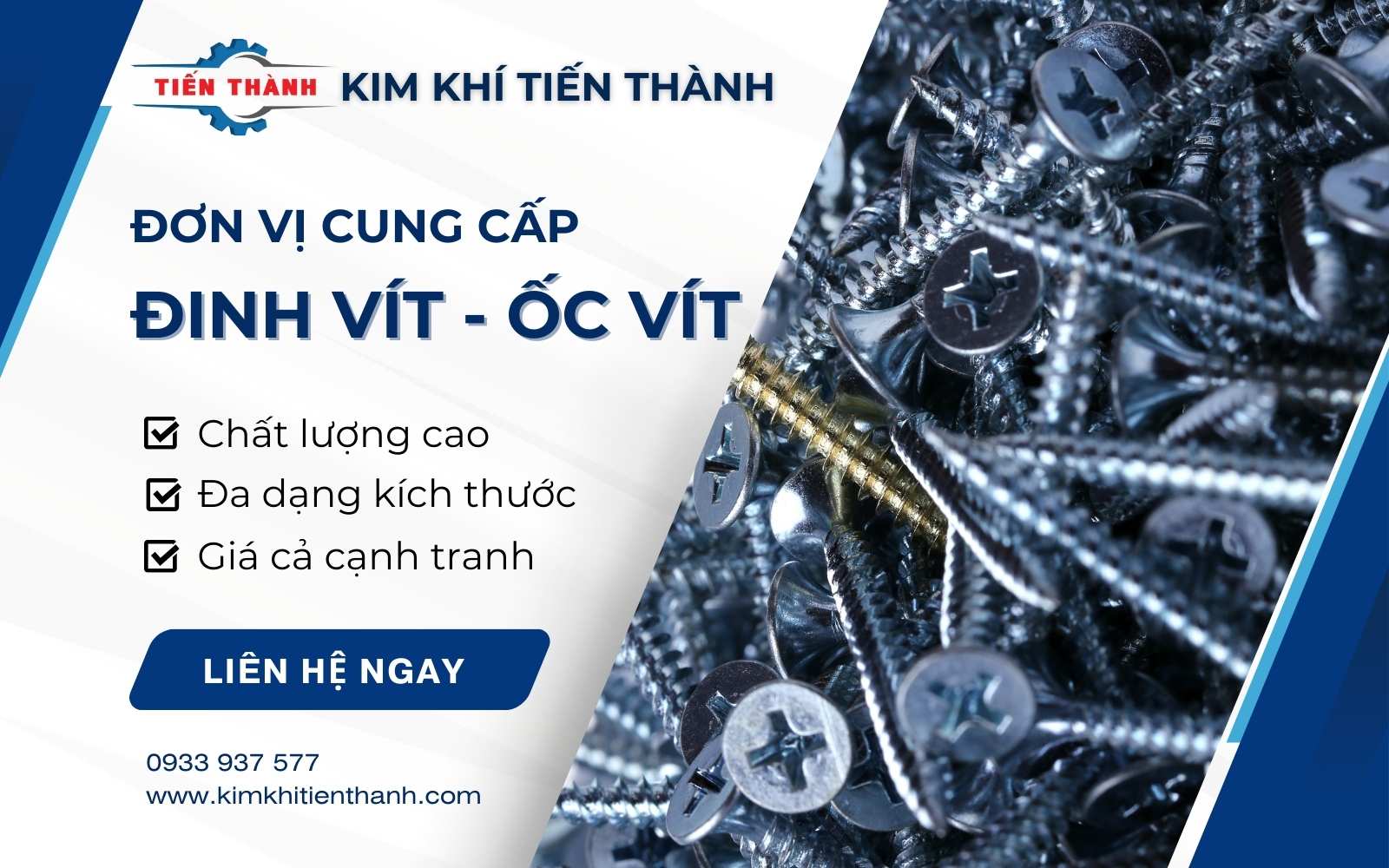 Kim Khí Tiến Thành là địa chỉ bán vít bắn tôn chất lượng cao, giá tốt