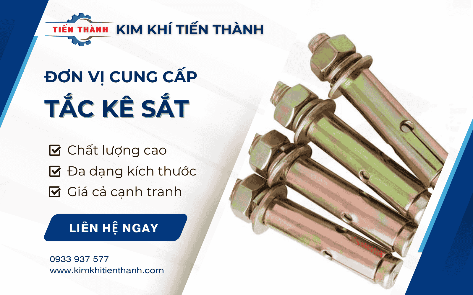 Mua tắc kê sắt chất lượng cao, giá tốt tại Kim Khí Tiến Thành