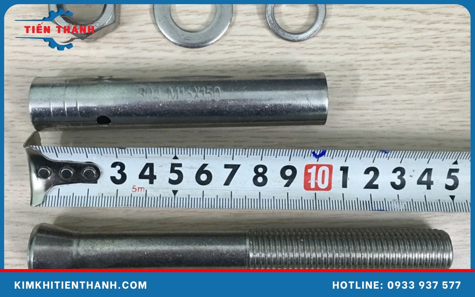 Cấu tạo tắc kê sắt (bulong nở) M16