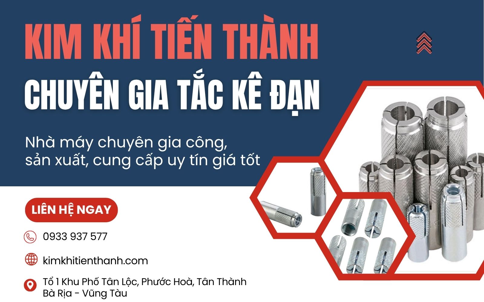 Kim Khí Tiến Thành gia công tắc kê đạn nở chất lượng, giá sỉ