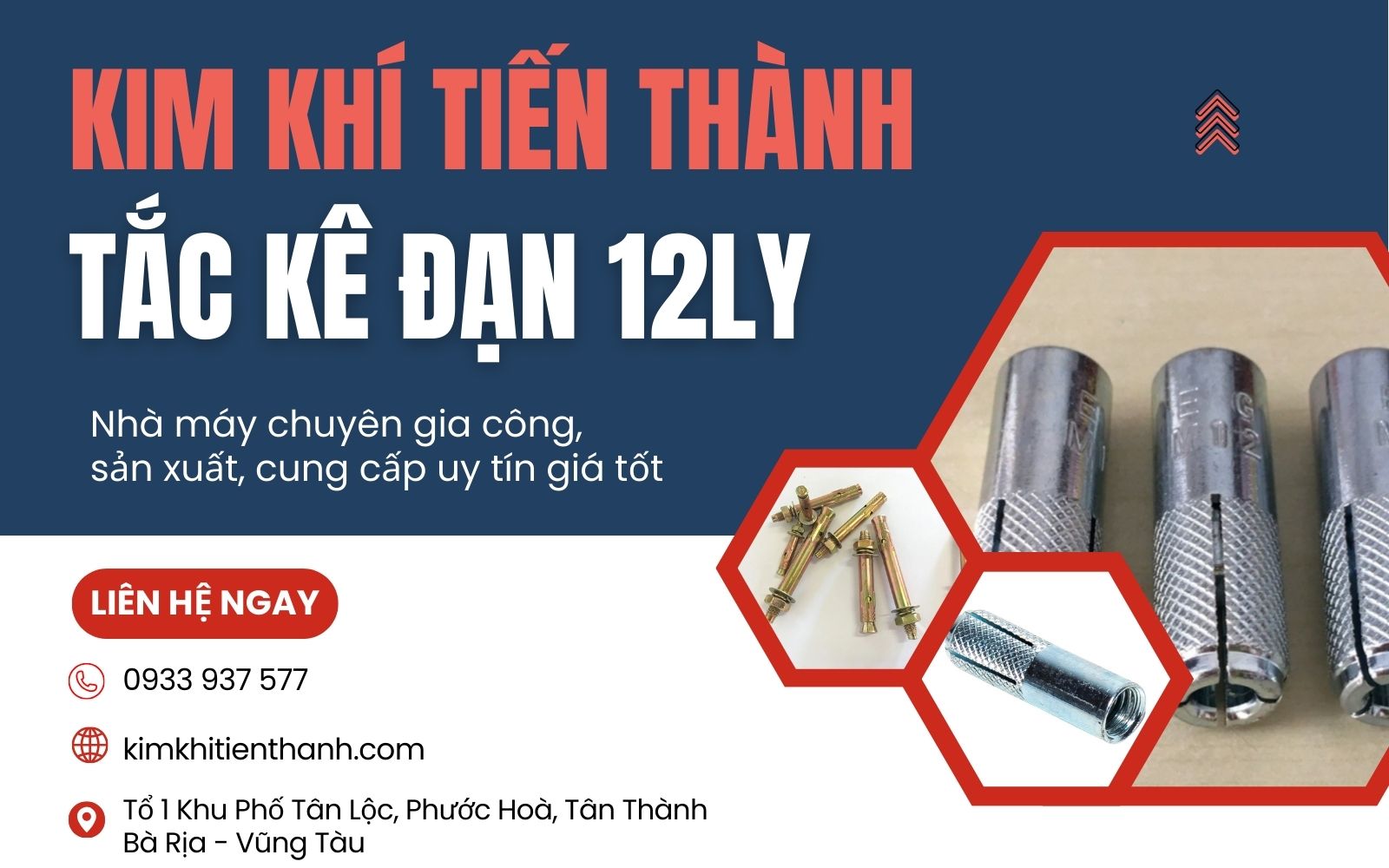 Kim Khí Tiến Thành - Địa chỉ gia công tắc kê đạn 12ly theo yêu cầu chất lượng