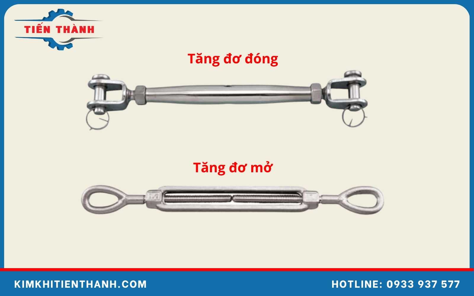 Cấu tạo chi tiết của tăng đơ sắt M12