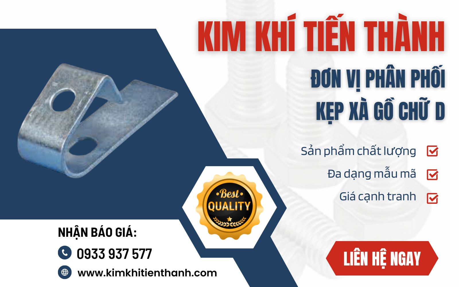 Kim Khí Tiến Thành - Cơ sở gia công kẹp xà gồ chữ D