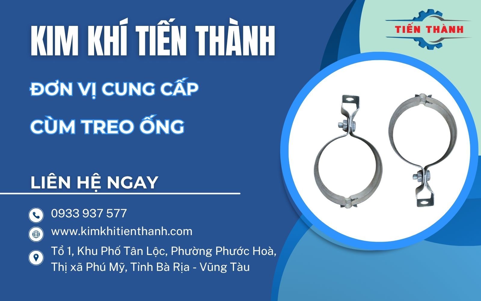 Kim Khí Tiến Thành chuyên cung cấp cùm đỡ ống bền bỉ, giá tốt