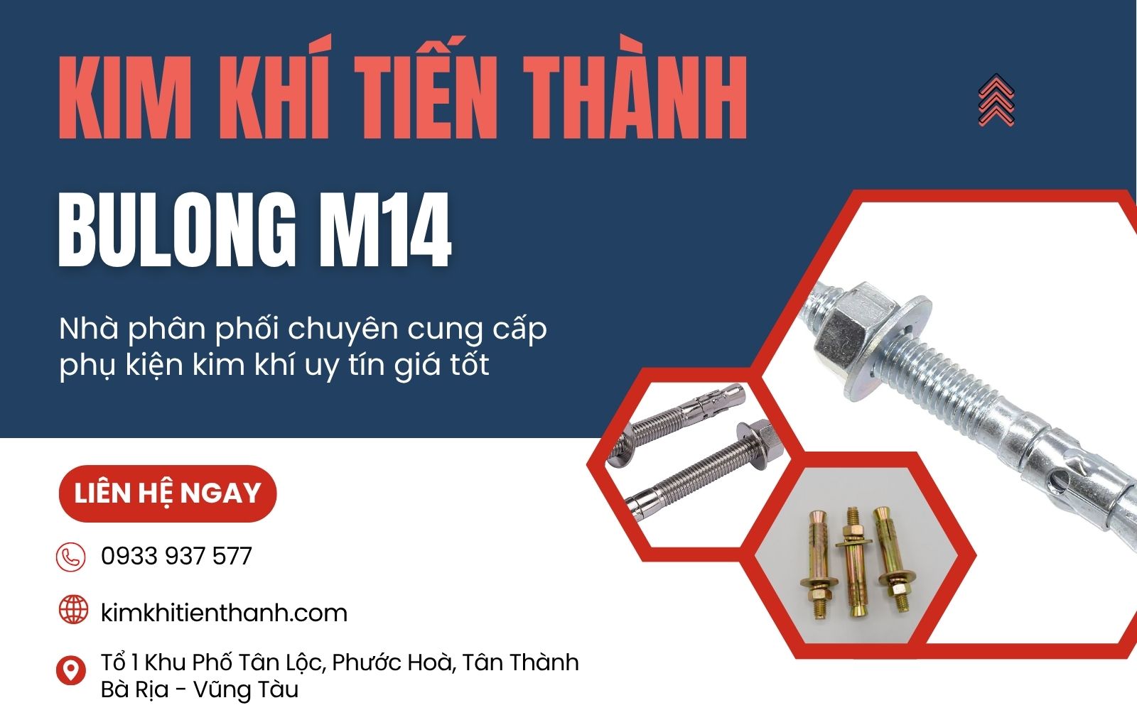 Kim Khí Tiến Thành chuyên sản xuất bu lông nở m14 giá xưởng