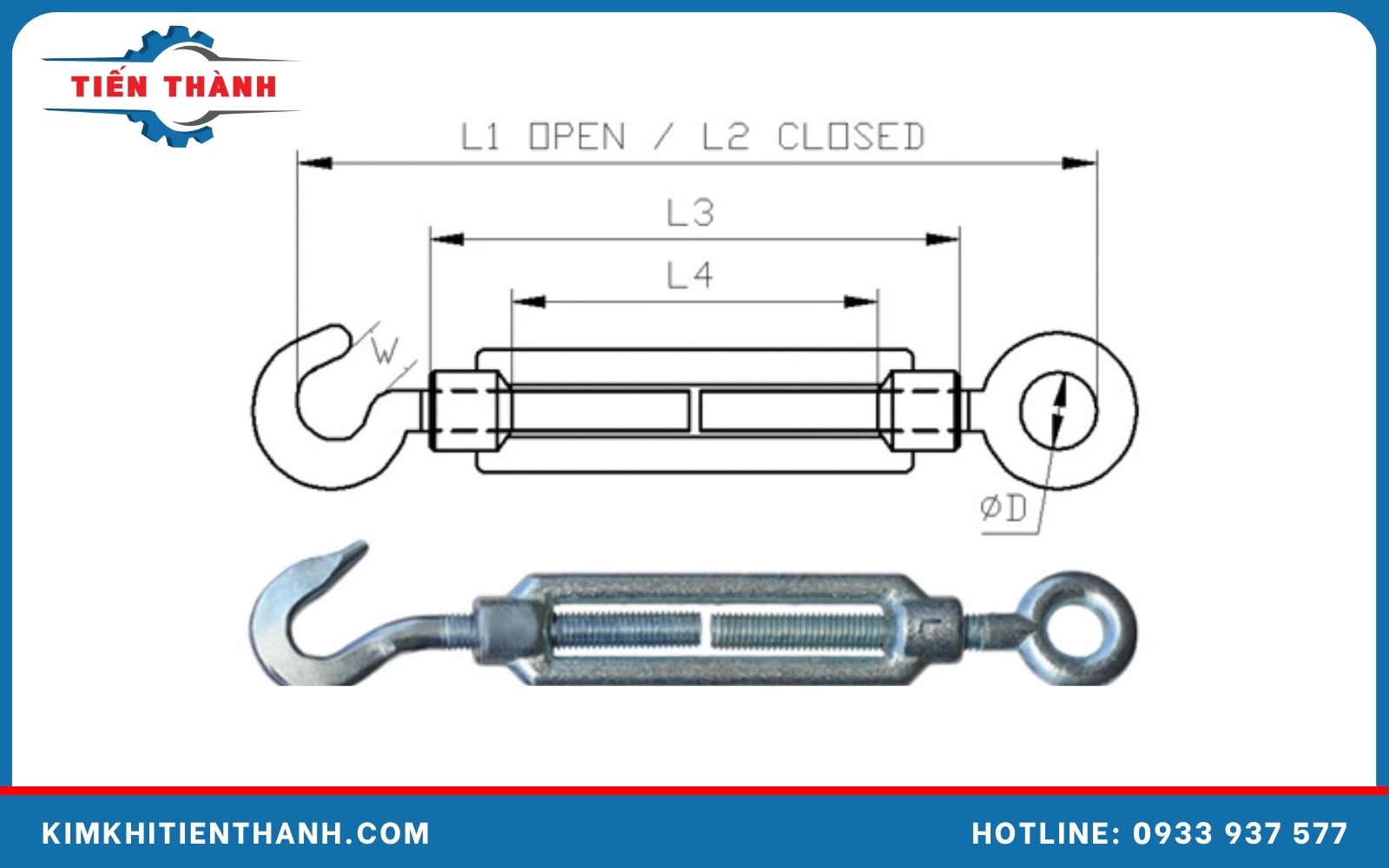 Cấu tạo của tăng đơ dây cáp 22