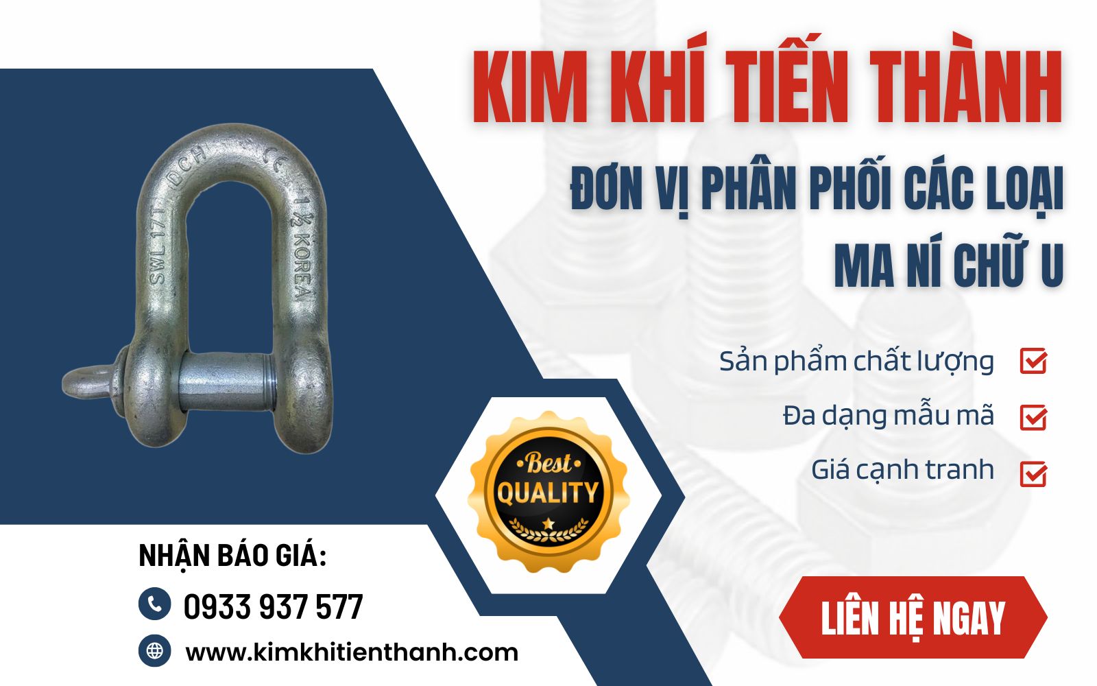 Kim Khí Tiến Thành - Xưởng gia công ma ní chữ U giá tốt
