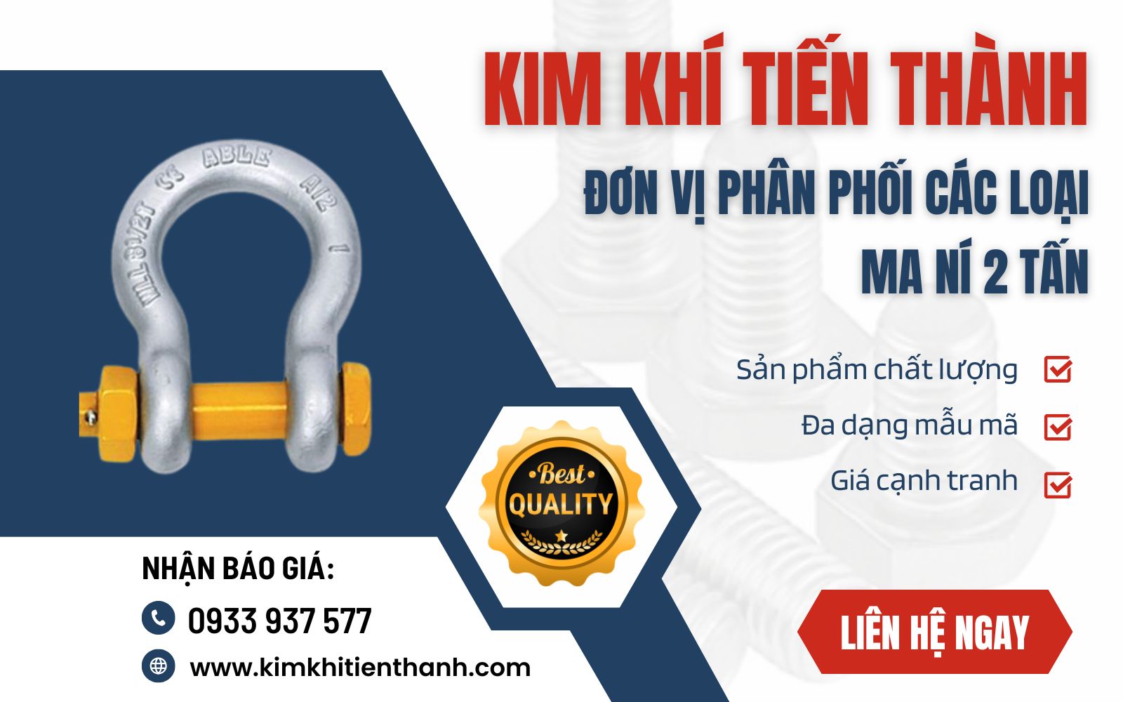 Kim Khí Tiến Thành đơn vị gia công ma ní 2 tấn chất lượng