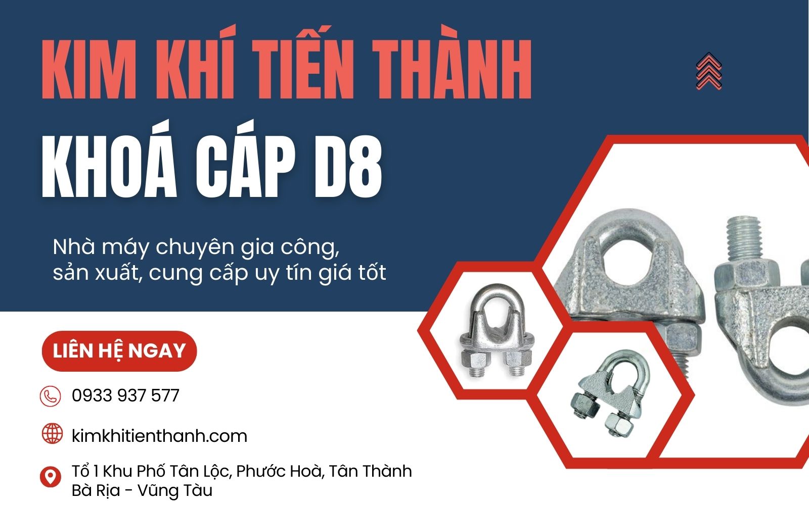 Xưởng gia công khóa cáp D8 Kim Khí Tiến Thành