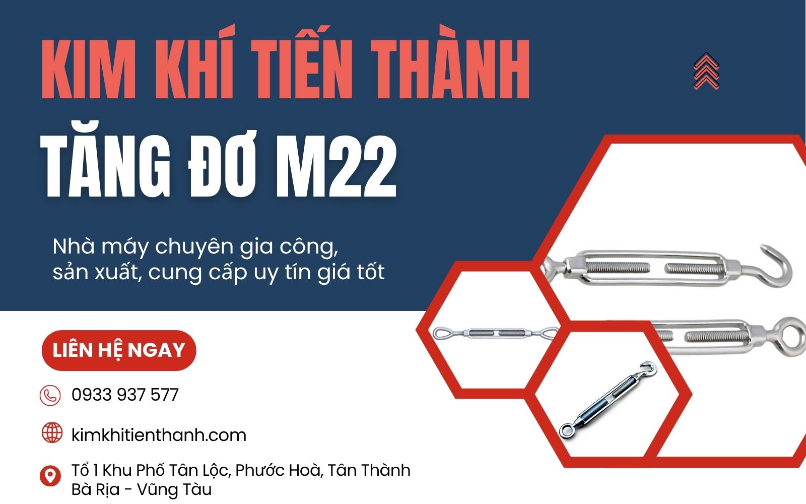 Công ty gia công tăng đơ m22 chất lượng Kim Khí Tiến Thành