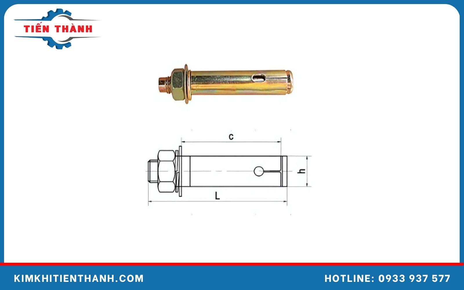 Thông số kỹ thuật của bu lông nở sắt M6