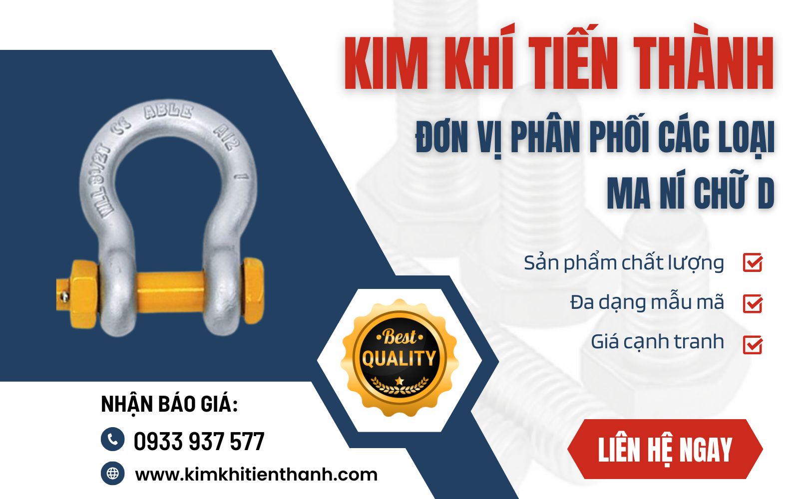 Kim Khí Tiến Thành - Xưởng gia công ma ní chữ D chất lượng, giá tốt