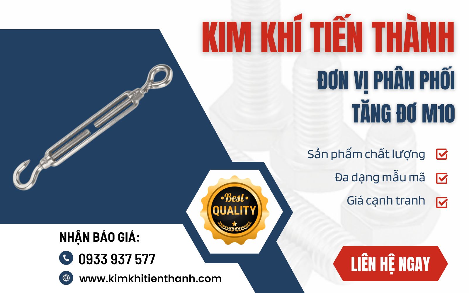 Kim Khí Tiến Thành - Đơn vị cung cấp tăng đơ M10