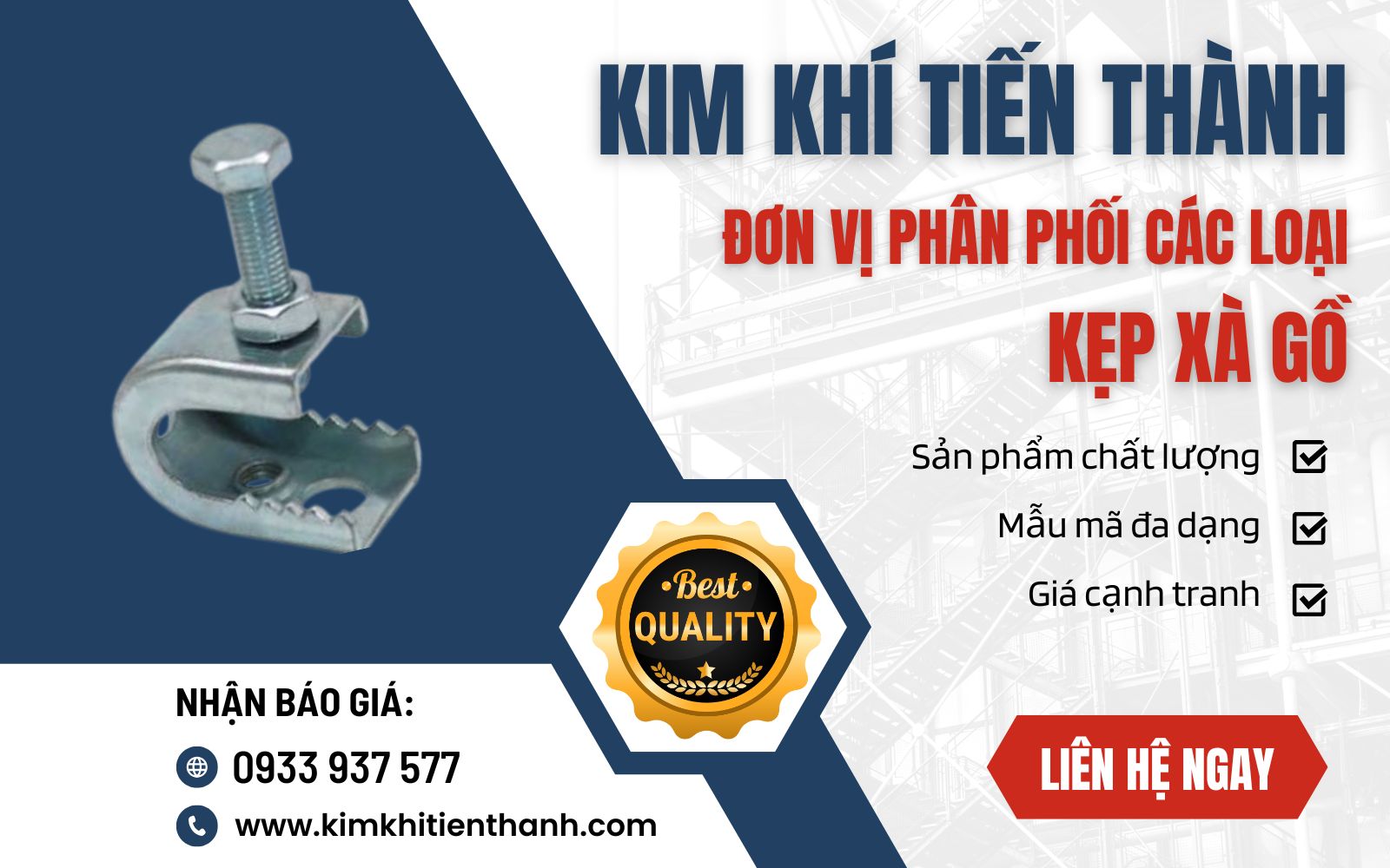 Kim Khí Tiến Thành- địa chỉ cung cấp kẹp xà gồ giá rẻ