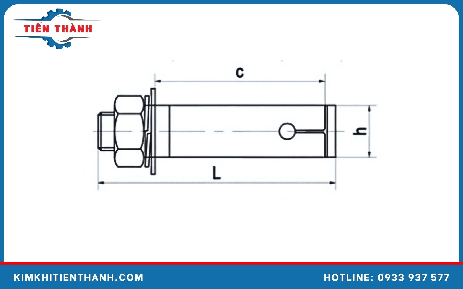 Thông số kỹ thuật Bulong nở m20