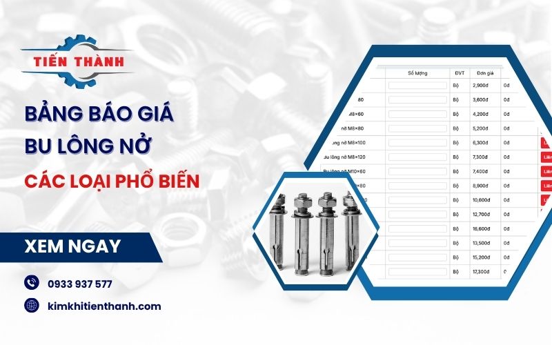 báo giá bu lông nở