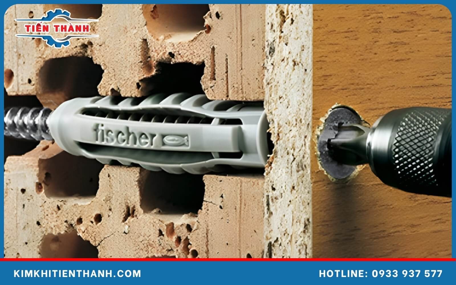 Bước 4: Đóng tắc kê vào lỗ khoan