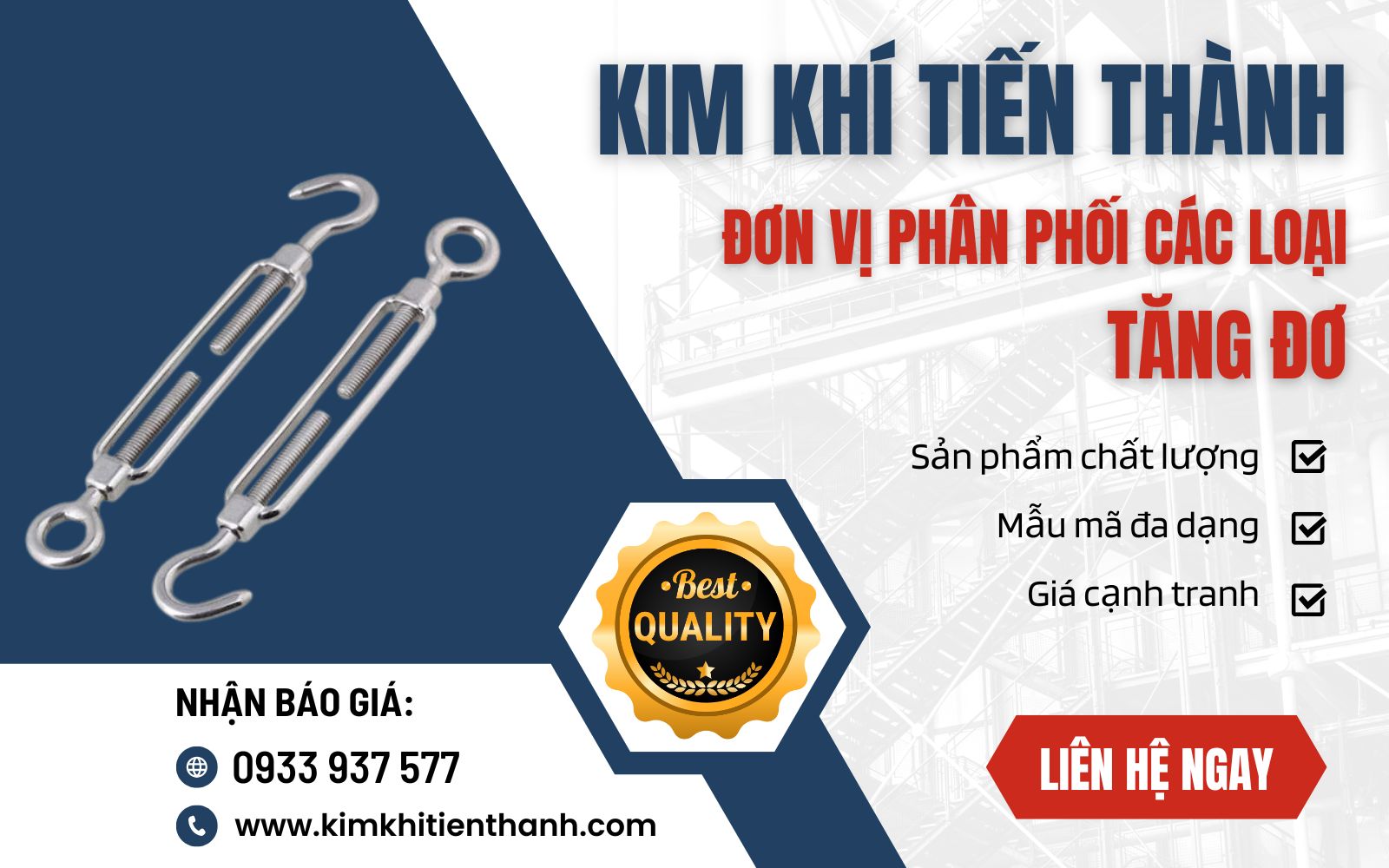 Kim Khí Tiến Thành - công ty sản xuất tăng đơ giá tốt