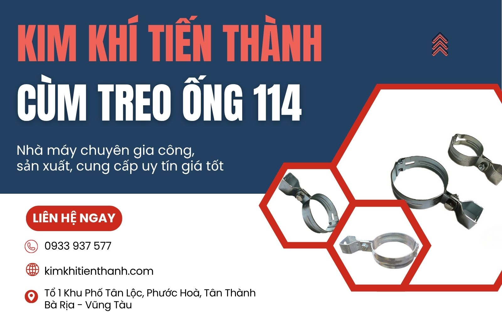 Công ty gia công cùm treo ống 114 Kim Khí Tiến Thành