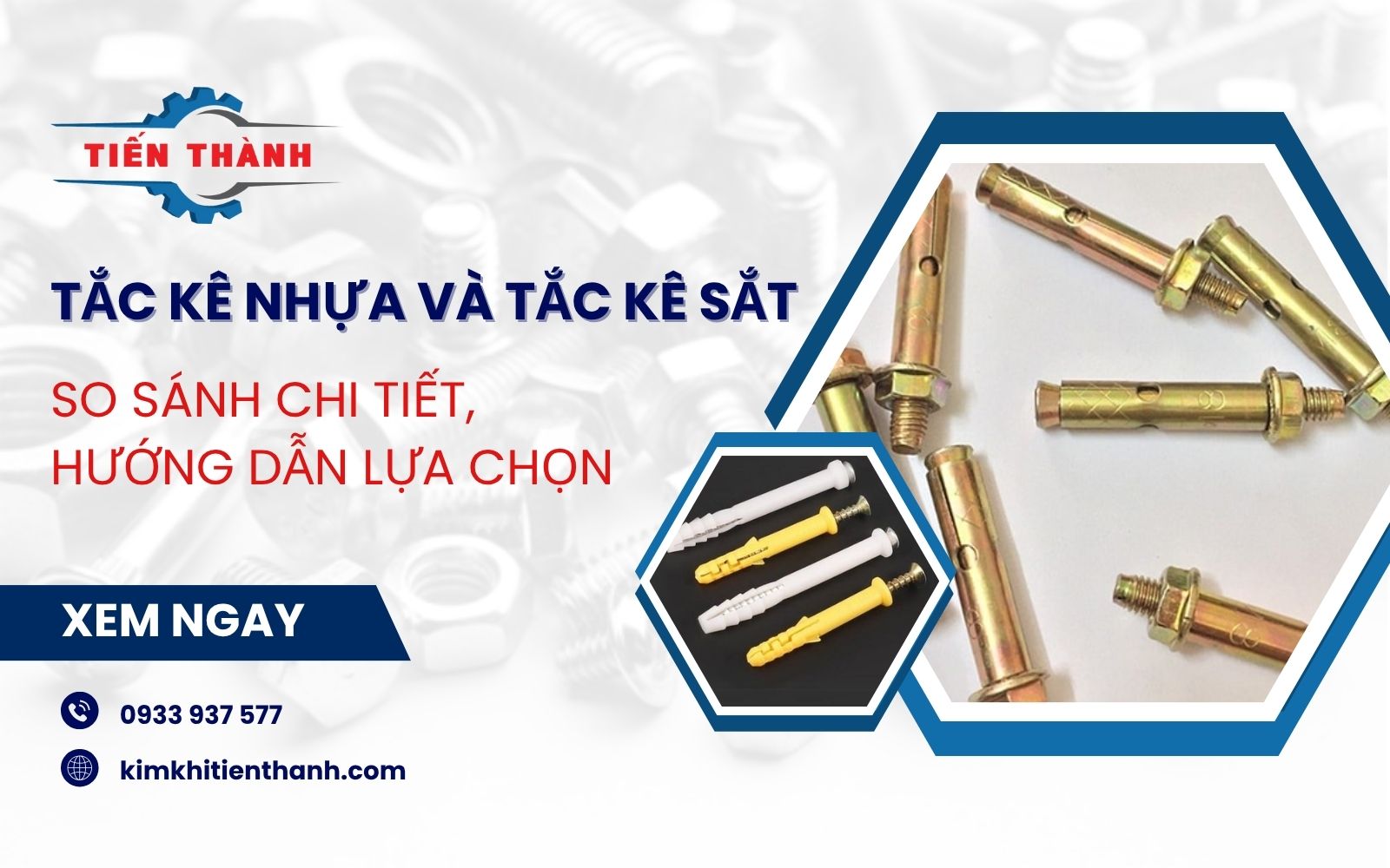 So sánh tắc kê nhựa và tắc kê sắt