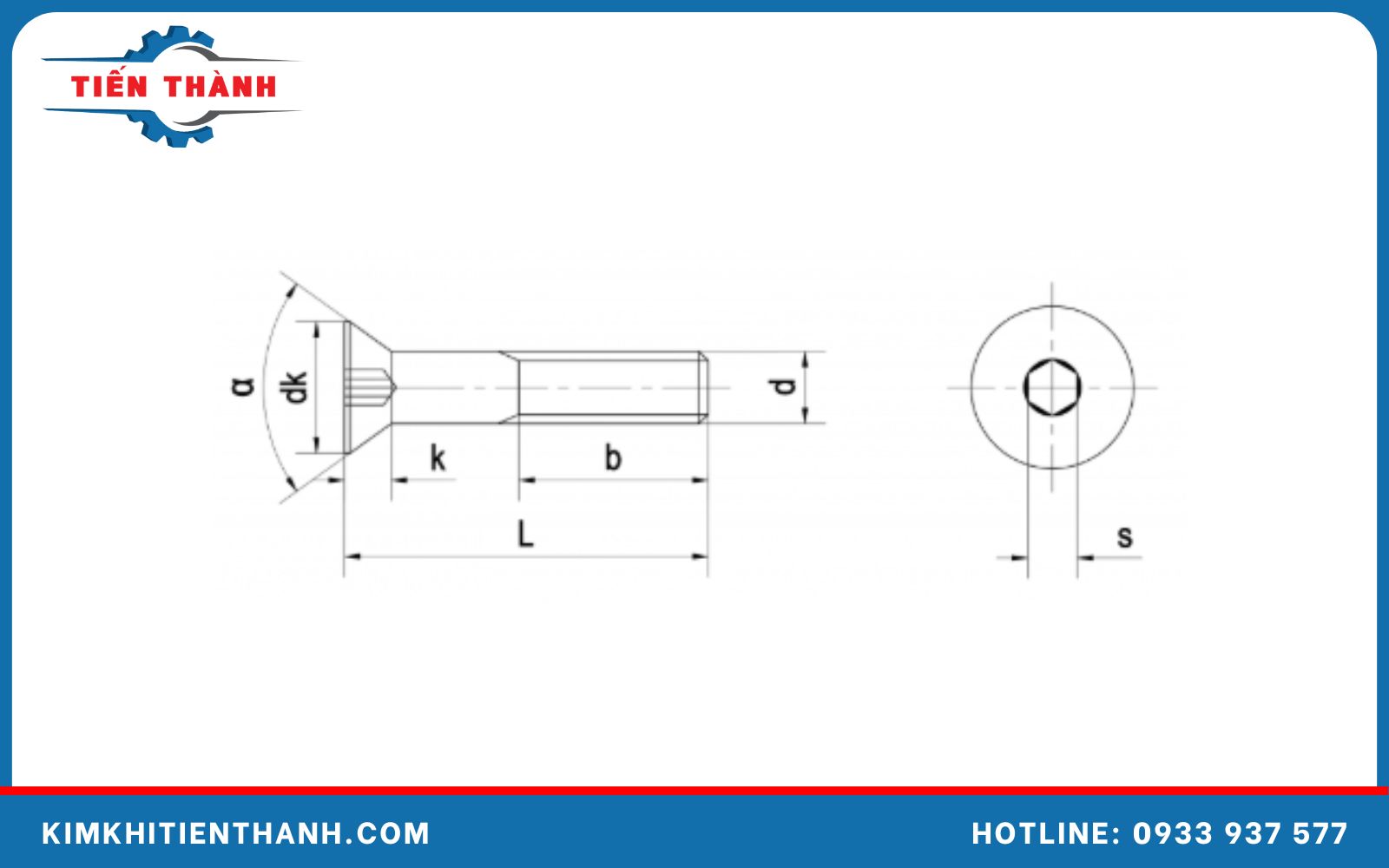 tcvn bulong lục giác chìm đầu bằng DIN 7991