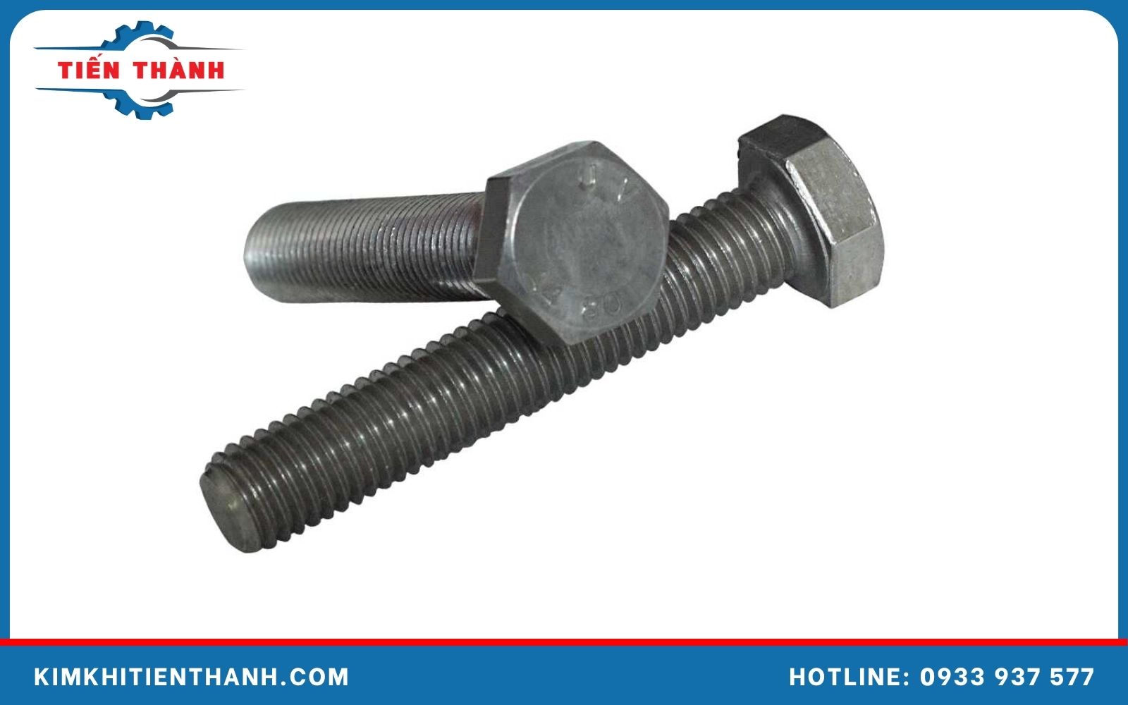 Bulong mạ m20x80 sản xuất theo tiêu chuẩn DIN 933 Các tiêu chuẩn áp dụng cho bulong inox M20X80