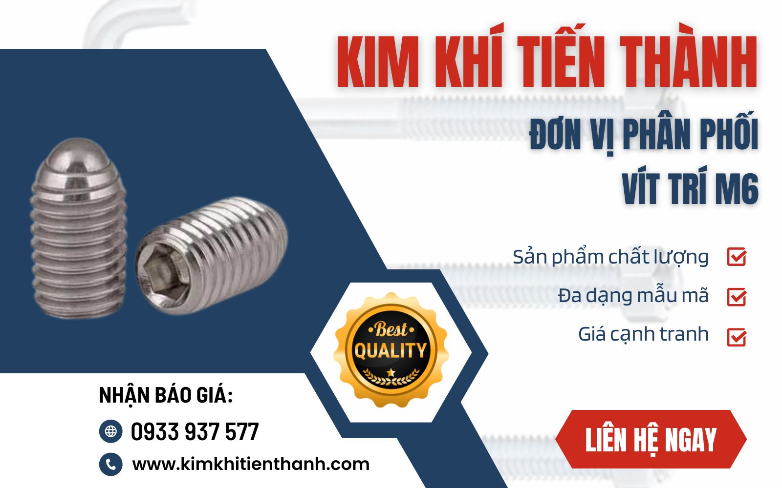 Xưởng gia công vít trí M6 Kim Khí Tiến Thành