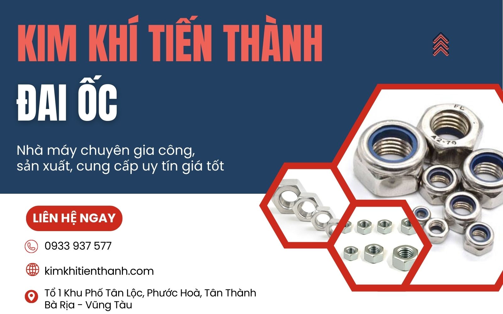 Kim Khí Tiến Thành - Xưởng gia công đai ốc chất lượng cao, giá tốt Đơn vị gia công bu lông đai ốc giá tốt Kim Khí Tiến Thành